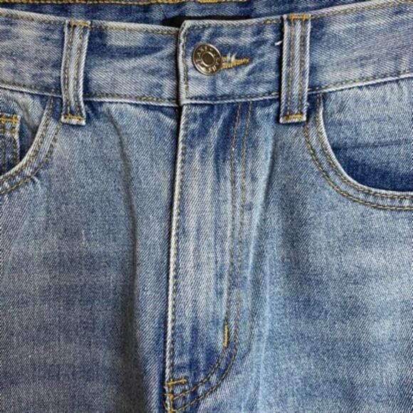 Momokrom Dolls Kill Slashed Knee Split Hem Hi Rise Denim Jeans Distressed Us 6 - Picture 4 of 9